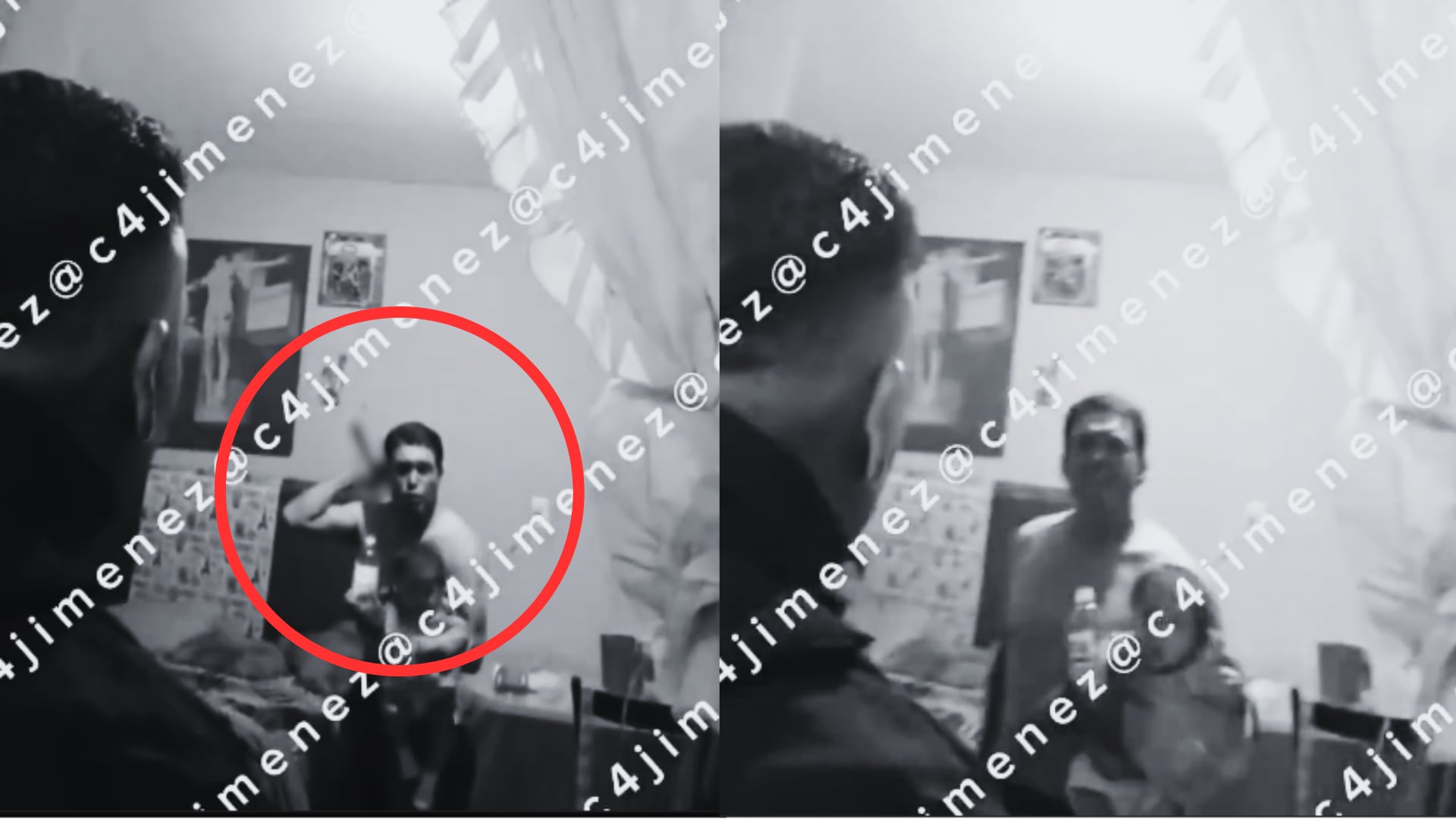 Las imágenes difundidas por Telediario revelan cómo el hombre empuñaba un cuchillo mientras cargaba a la bebé de ocho meses.