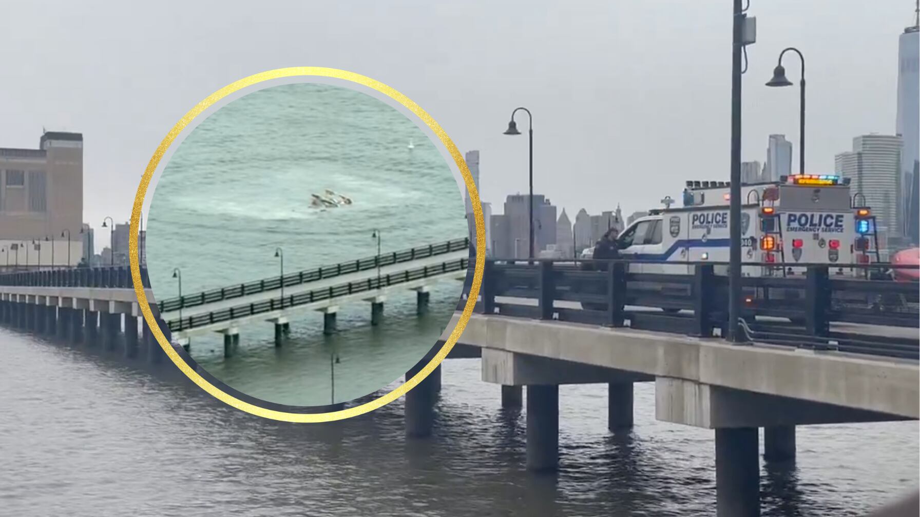 El NYPD reiteró en su cuenta oficial que el tránsito estará afectado en las zonas cercanas al Hudson mientras continúan las labores de rescate.