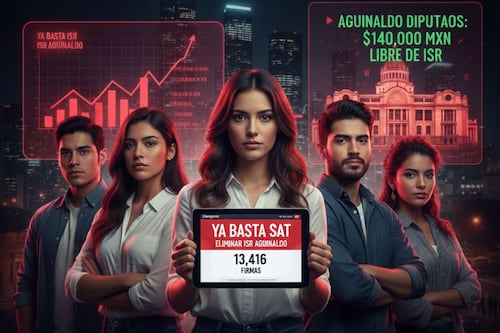 “Ya basta SAT”: Jóvenes se rebelan y lanzan campaña para eliminar ISR al aguinaldo