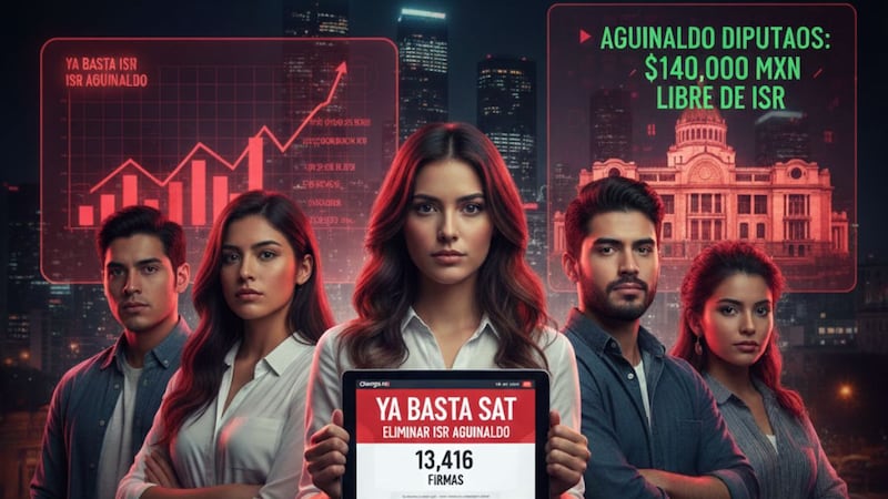 “Ya basta SAT”: Jóvenes se rebelan y lanzan campaña para eliminar ISR al aguinaldo