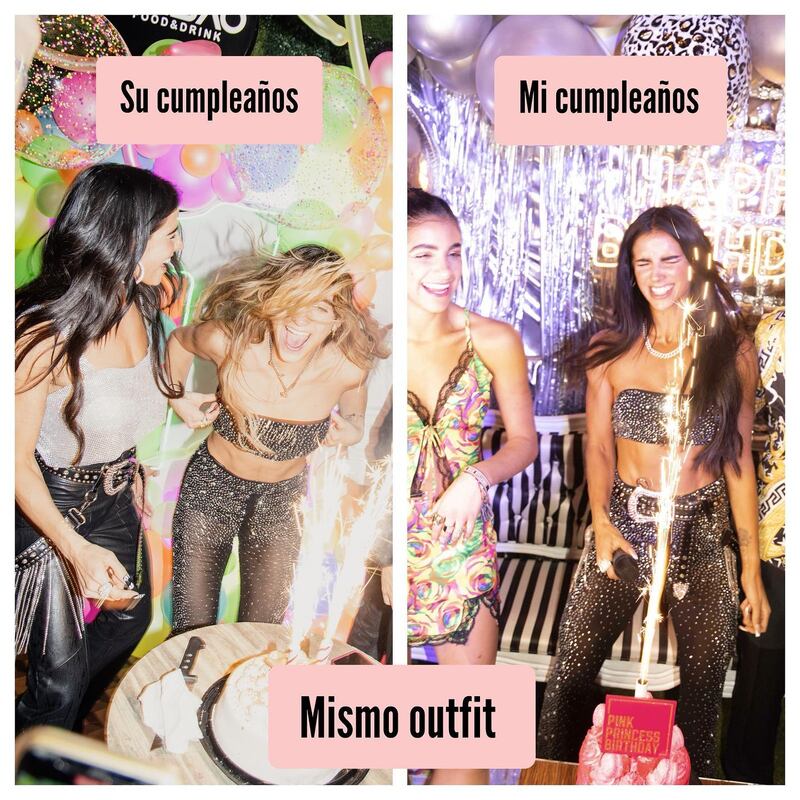 “Su cumpleaños. Mi cumpleaños. Mismo Outfit”, Bárbara de Regil.