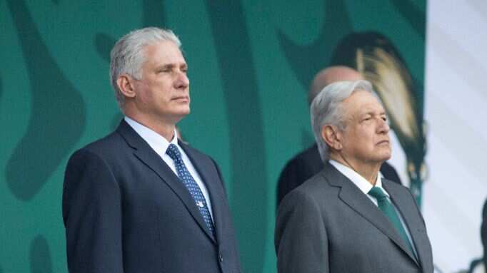 Miguel Díaz-Canel, presidente de Cuba, llegó a México en la madrugada del 16 de septiembre