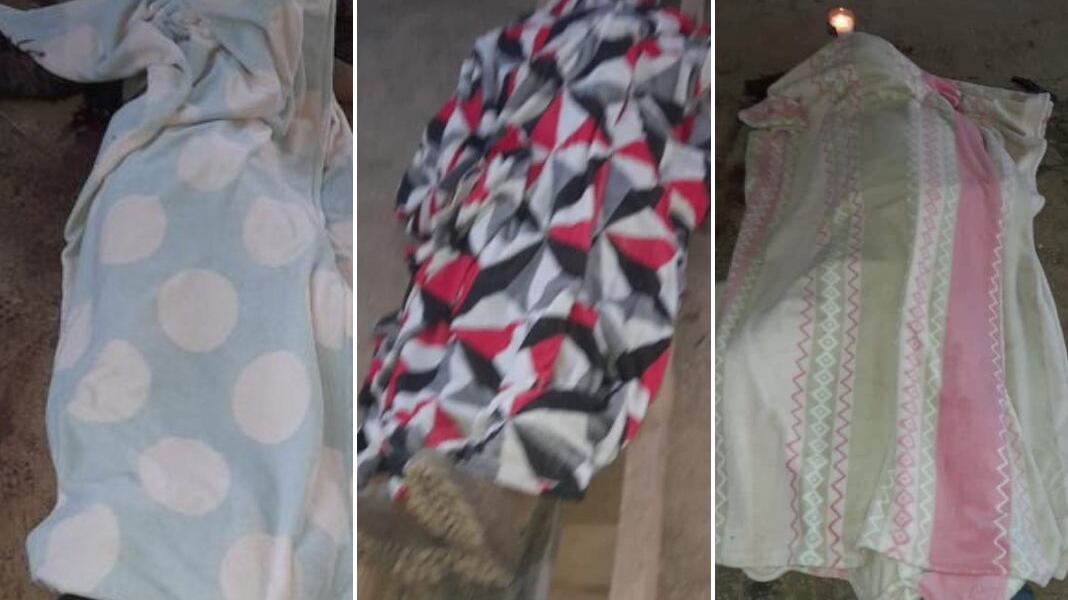 Los habitantes de la comunidad de El Durazno cubrieron a las víctimas con cobijas.