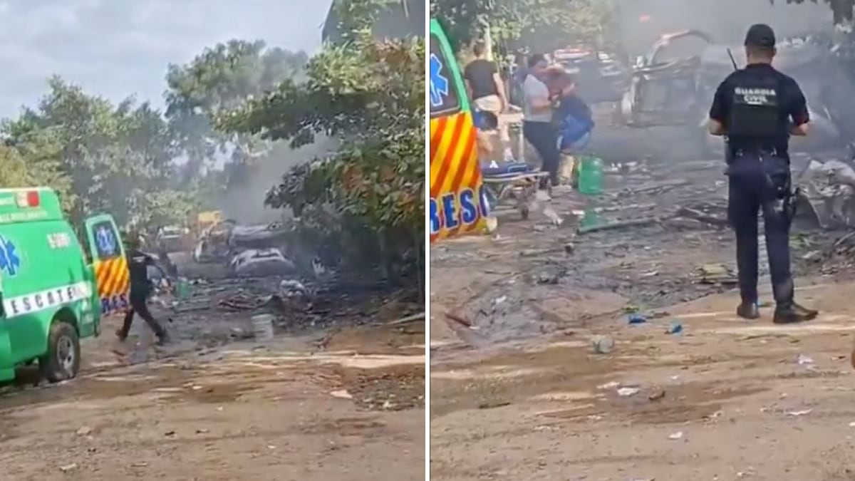 Explosión de camioneta con pirotecnia deja una mujer muerta en Michoacán.