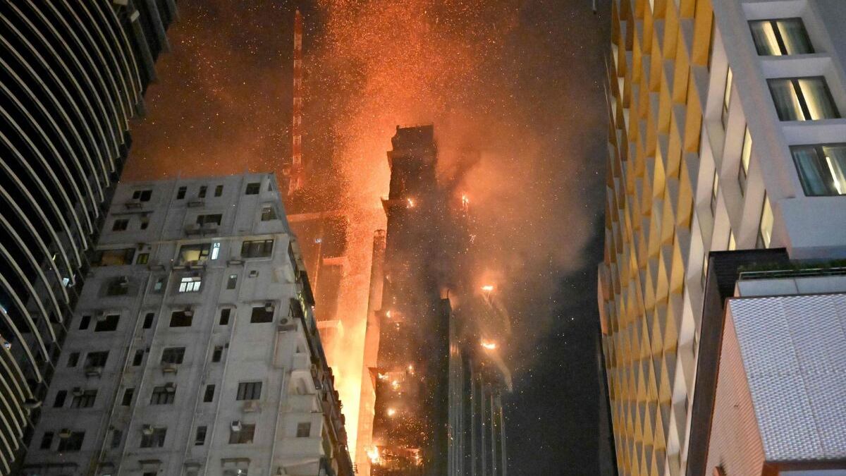 Incendio en Hong Kong.