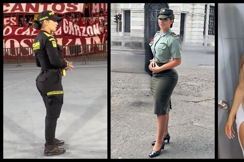 Policía deslumbra con su belleza en juegos de futbol