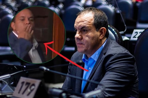 Cuauhtémoc Blanco le lanza un beso a diputada en pleno 25N y ella lo denuncia