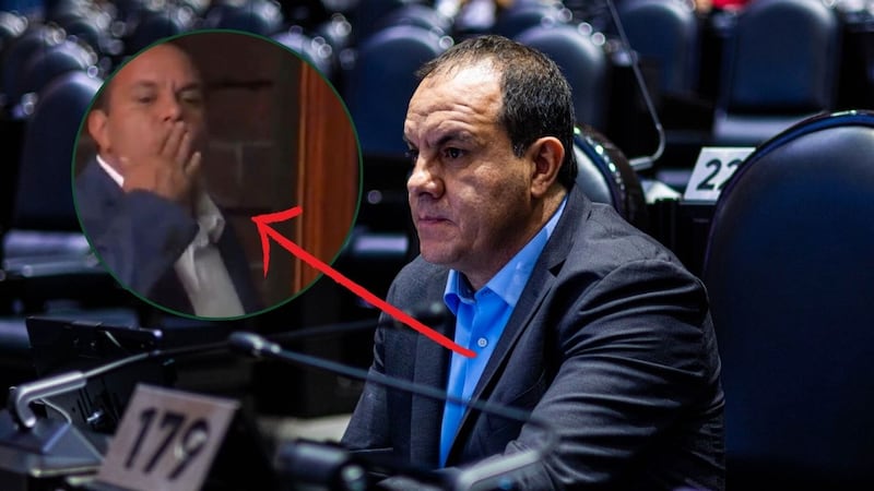 Cuauhtémoc Blanco le lanza un beso a diputada en pleno 25N y ella lo denuncia
