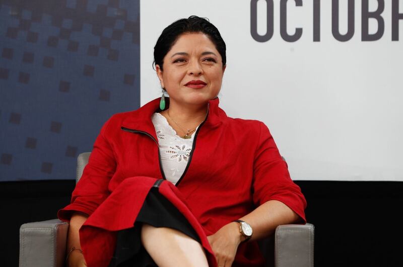 CIUDAD DE MÉXICO, 31MAYO2022.- Mariana Aymerich Ordóñez, Directora General del Cervantino; Alejandra Fraustto Guerrero, Secretaria de Cultura y Eduardo Amerena Lagunes, Coordinador Ejecutivo  del Auditorio Nacional, durante la conferencia para los avances de la programación de la edición 50 del Festival Internacional Cervantino, en la cual participará el Auditorio Nacional como una de las sedes. Confirmaron la participación de La Jazz at Lincoln Center Orchestra con Wynton Marsalis y Gustavo Dudamel con la Filarmónica de Los Ángeles (LA Phil), son las dos primeras presentaciones artísticas que serán parte de la programación de la edición 50 del Festival Internacional Cervantino (FIC), mismas que integrarán el Circuito Cervantino 2022, un programa que tiene por objetivo trasladar las propuestas escénicas de este festival fuera del estado anfitrión, Guanajuato.