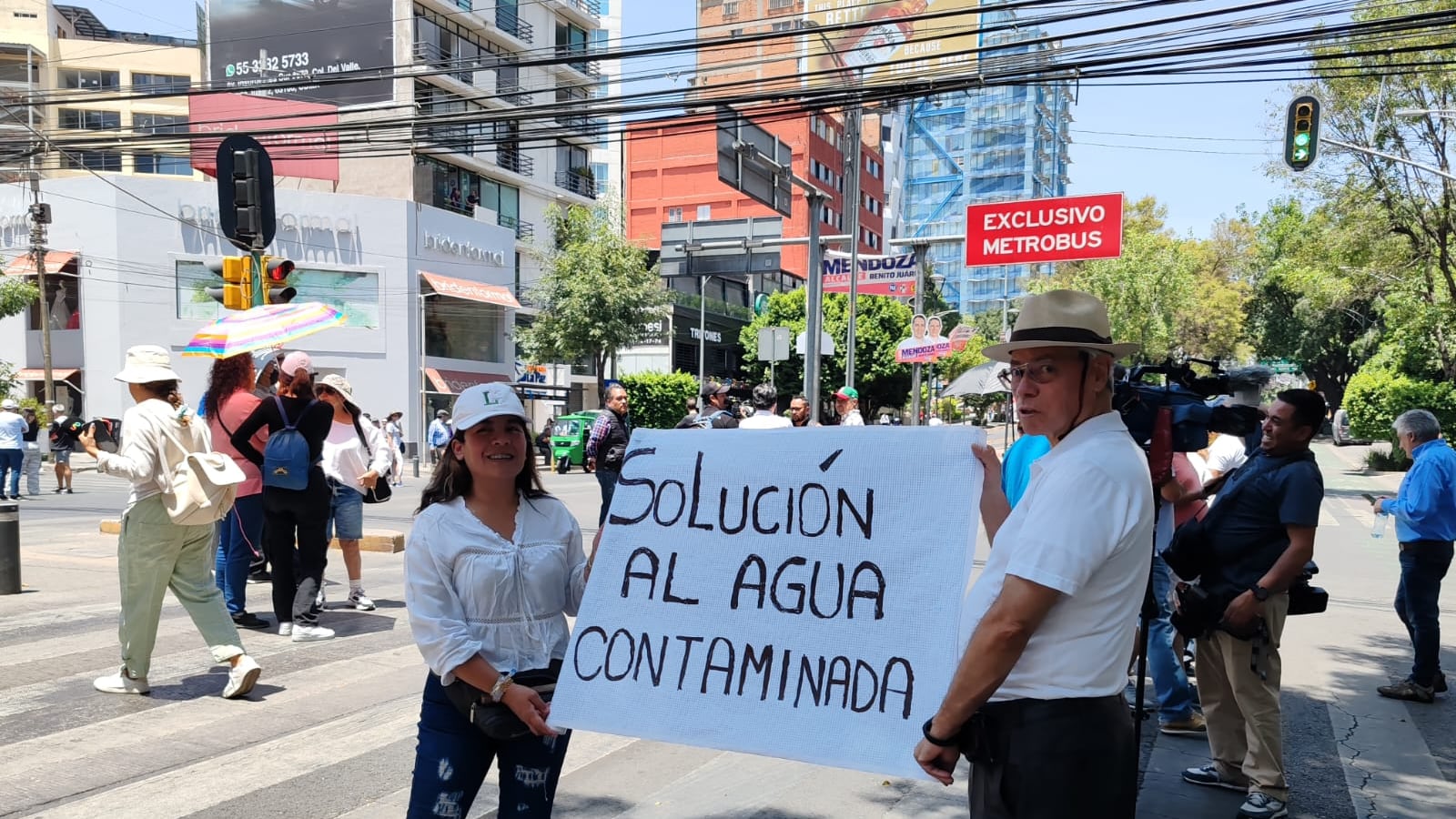 Protesta de la tarde de este 9 de abril. (Miguel Velázquez/Publimetro México)