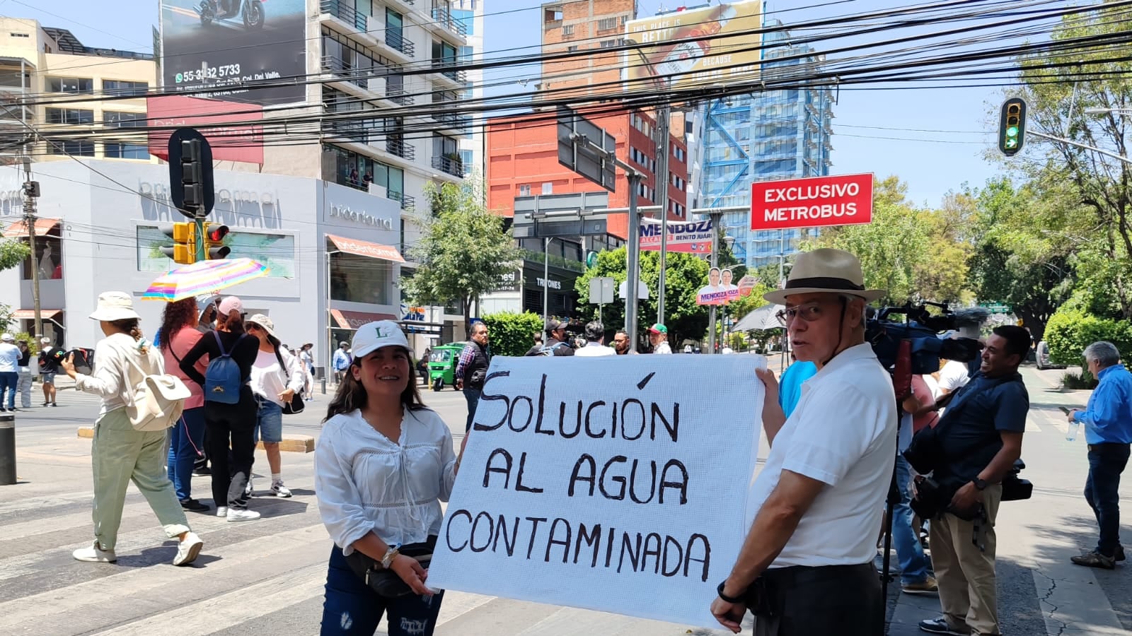 Protesta de la tarde de este 9 de abril. (Miguel Velázquez/Publimetro México)