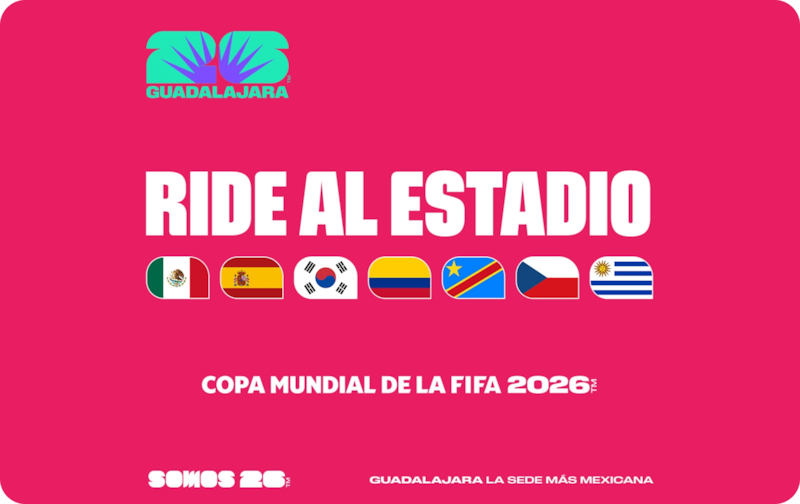 Ride al Estadio conectará distintos puntos del AMG con el complejo mundialista. GUADALAJARA FWC 2026