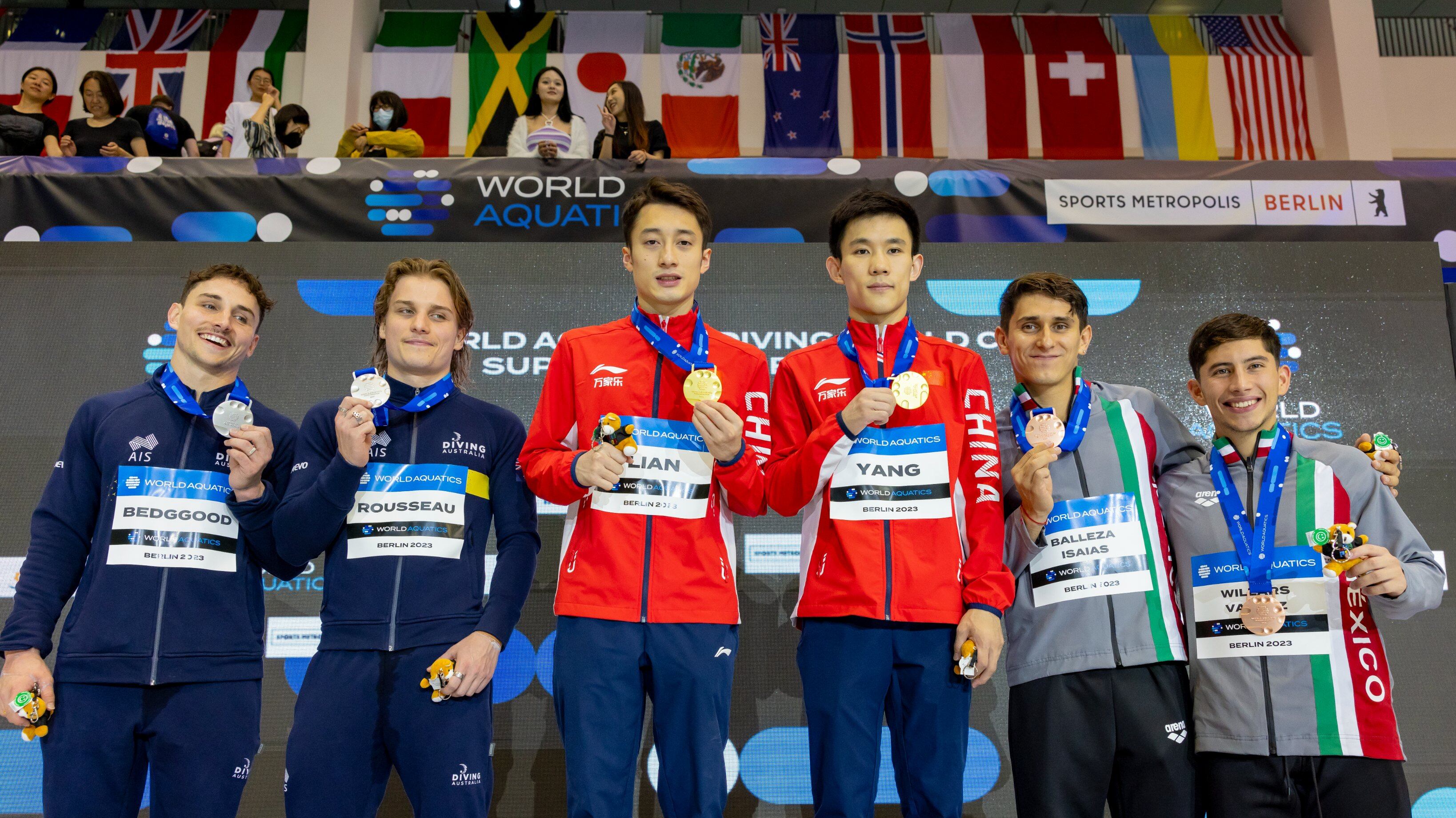 Diego Balleza y Randal Willars consiguieron el bronce en el Mundial de Clavados de Berlín, Alemania.