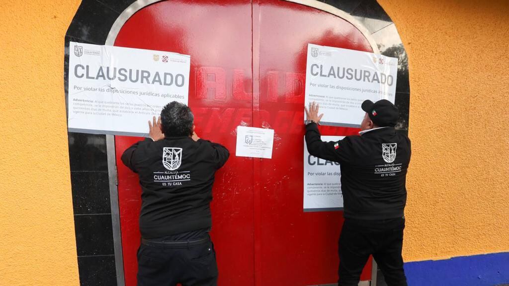 La alcaldía Cuauhtémoc clausuró el restaurante “La Polar” por los hechos graves suscitados el pasado 8 de enero. Foto: TW