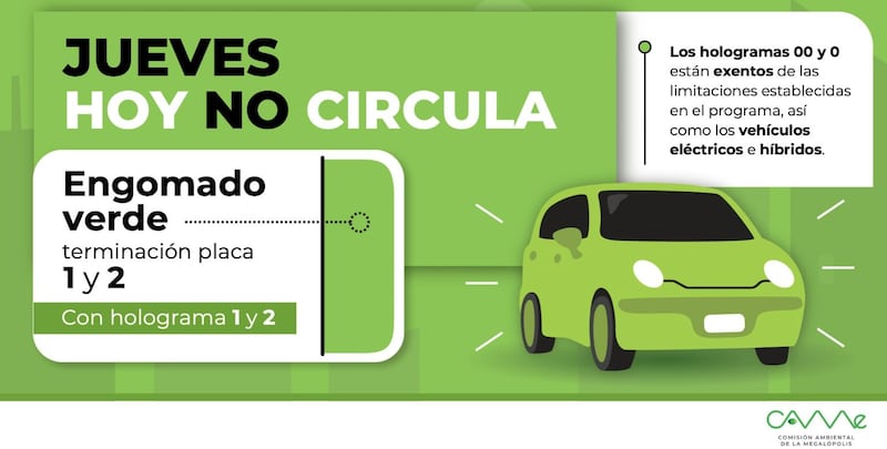 Hoy No Circula del jueves