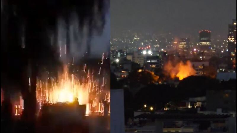 Explota transformador en calles de la colonia Letrán Valle