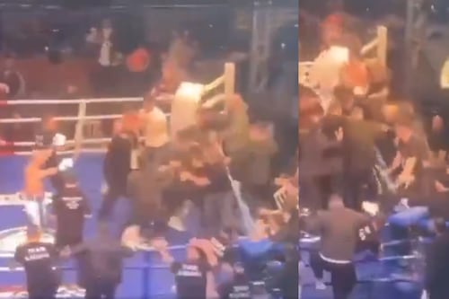 ¡Pesadilla en el ring! Boxeador es atacado con una silla en batalla campal tras su victoria