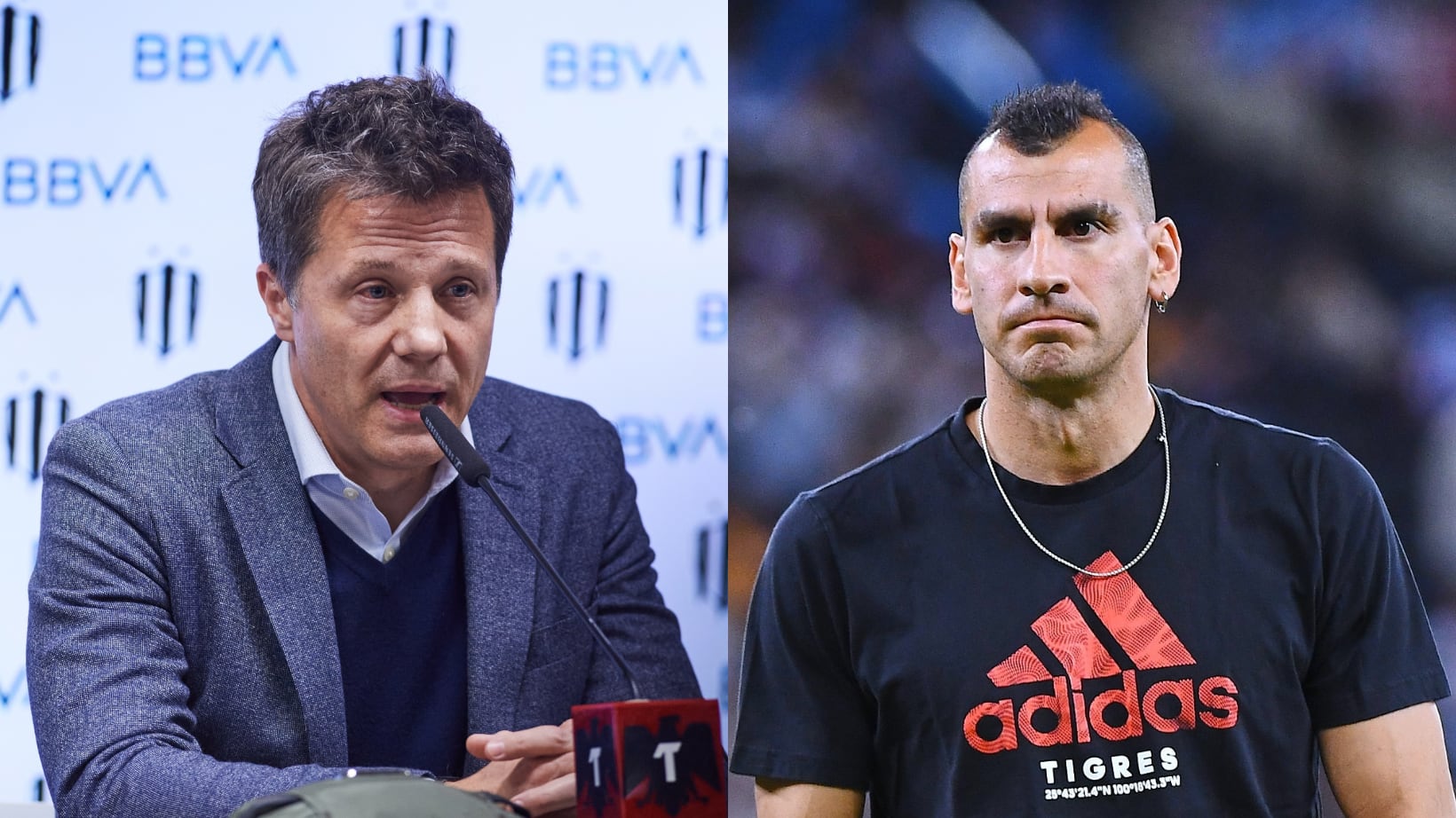 Tato Noriega y Nahuel Guzmán protagonizaron una acalorada discusión al término del Clásico Regio.