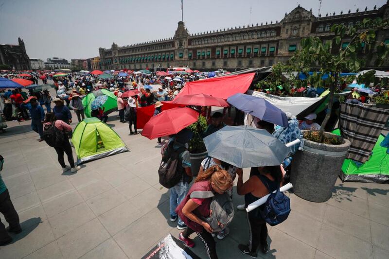 CNTE plantón en el Zócalo