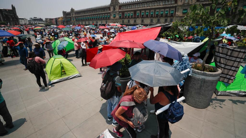 CNTE plantón en el Zócalo