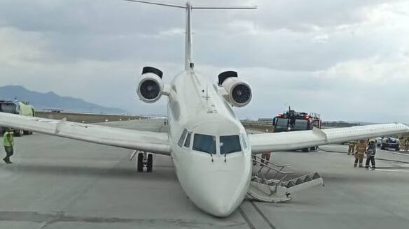 La aeronave logró aterrizar en el AIFA alrededor de las 16:15 horas