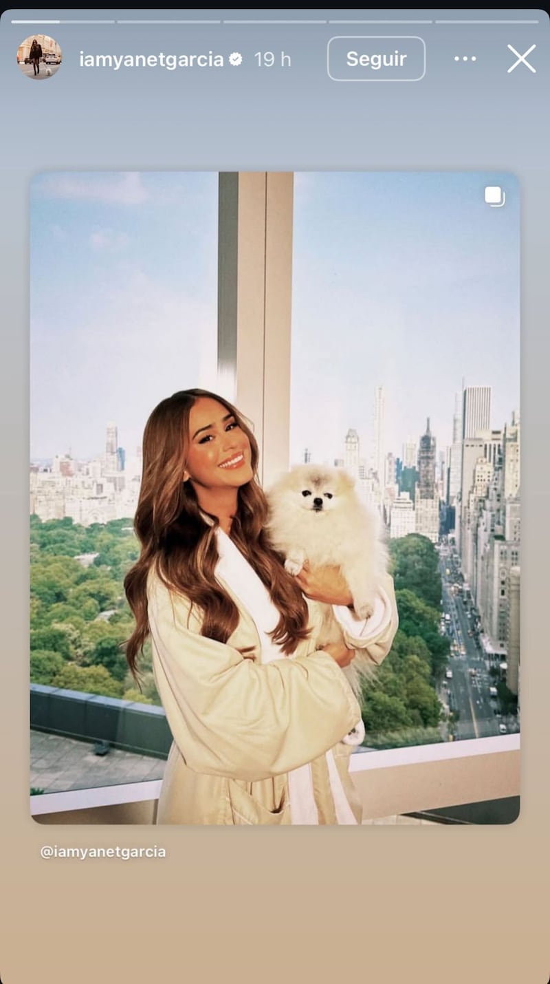 Historia de Yanet García en Instagram