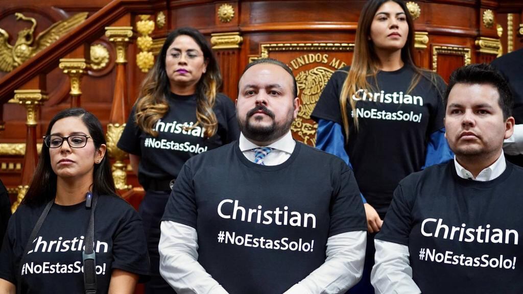 Diputados del PAN en CDMX mostraron solidaridad a su coordinador, Christian Von Roehrich, por la orden de aprehensión en su contra. Foto: Cuartoscuro