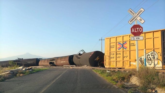 Tlaxcala descarrilamiento tren