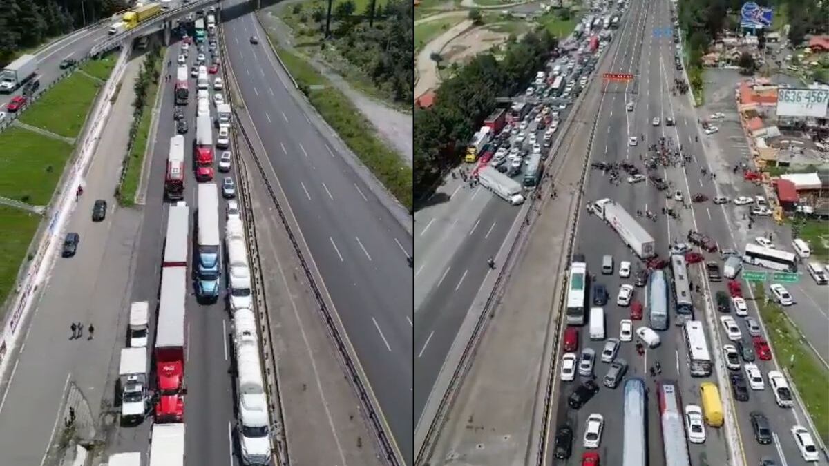 Bloquean carretera México-Toluca.
