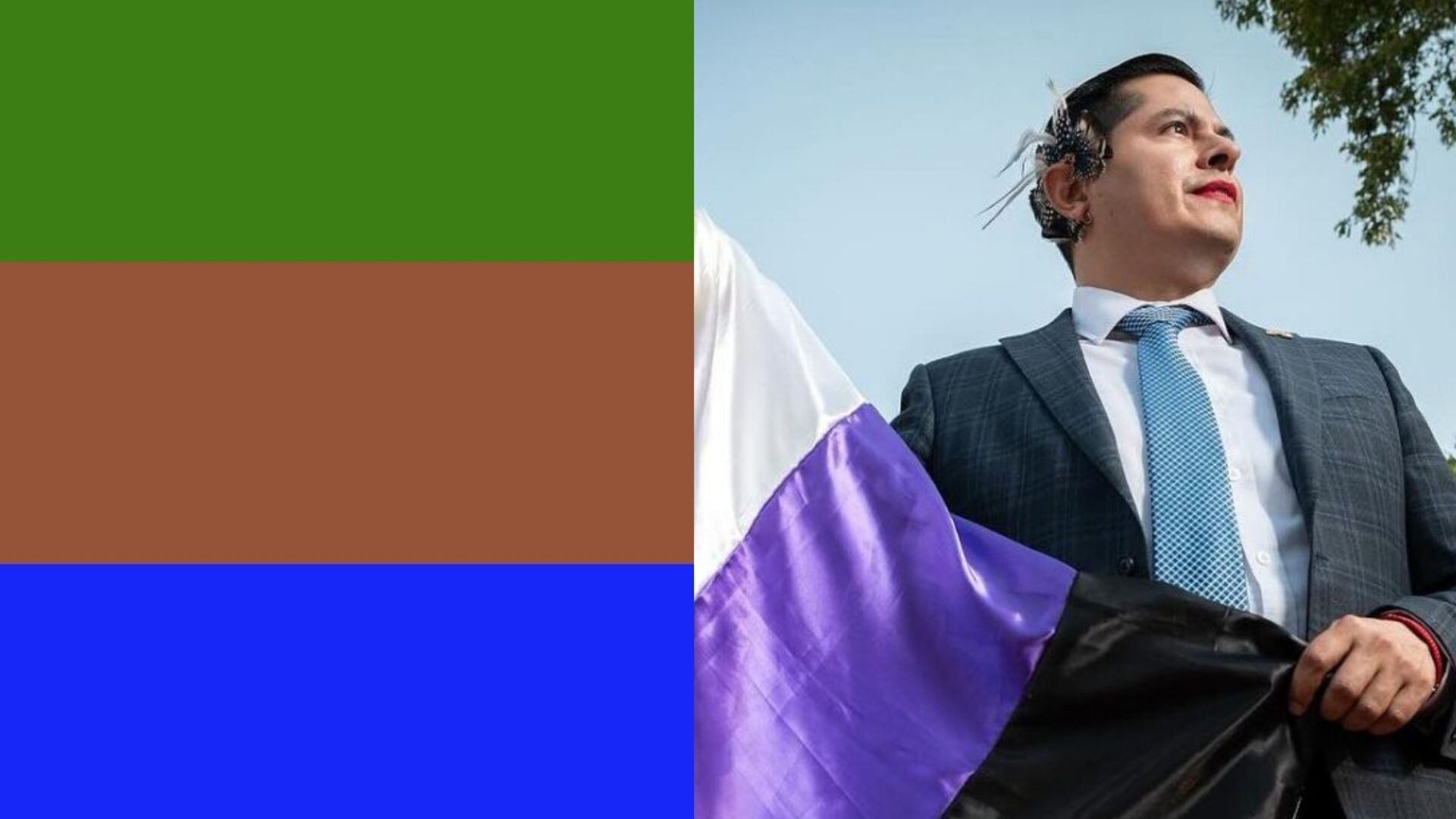 Bandera de la sapiosexualidad / Ociel Baena, activista por los derechos de la comunidad LGBT en México.