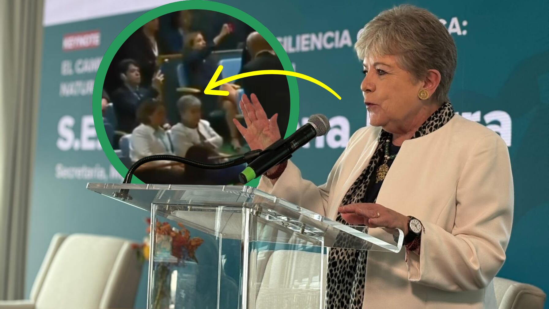 Alicia Bárcena permaneció en la ONU y escuchó el discurso de Netanyahu mientras decenas de delegados abandonaban la Asamblea General.