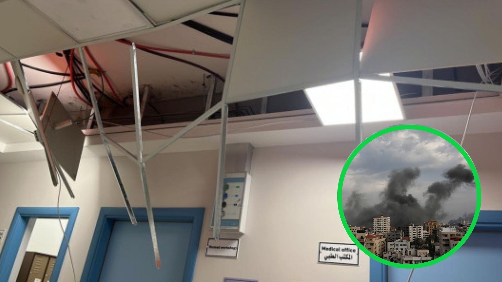 Los médicos Mahmoud Abu Nujaila y Ahmad Al Sahar estaban dentro del hospital de Al Awda al momento del ataque al tercer y cuarto piso del edificio.