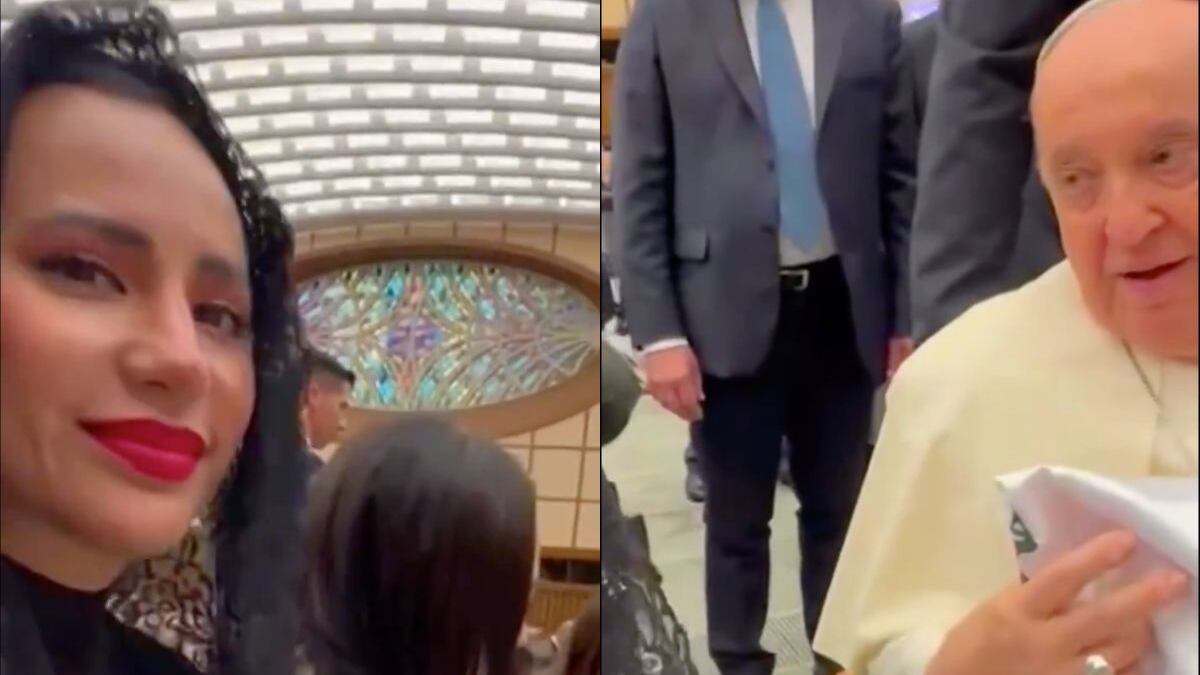 Sandra Cuevas visita al papa Francisco en el Vaticano en Semana Santa