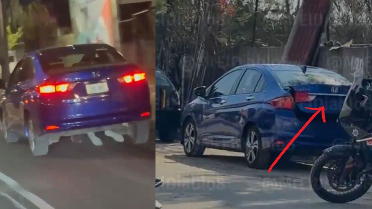 Honda City fue localizado sin placas