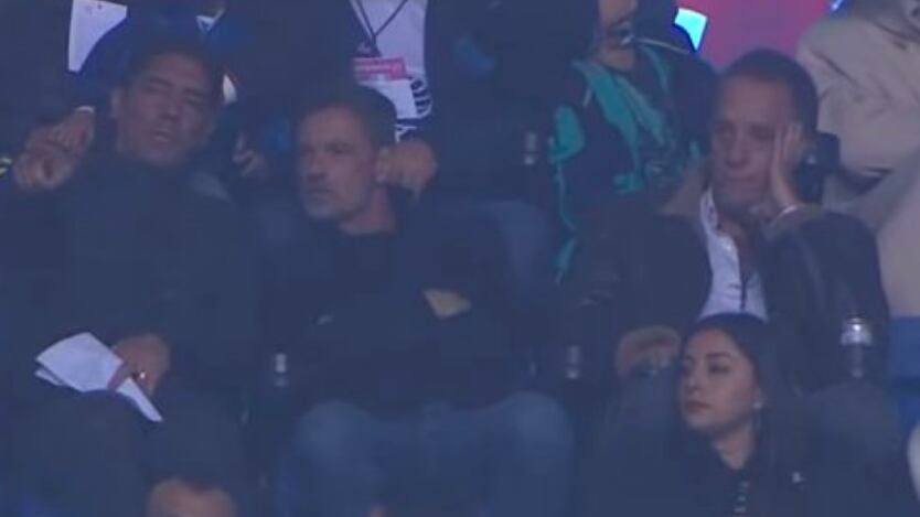 Diego Cocca y Rodrigo Ares de Parga en el Estadio Cuauhtémoc.