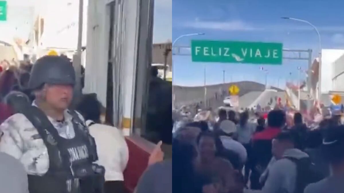 La Guardia Nacional no se opuso al paso de la caravana venezolana. (Especial)