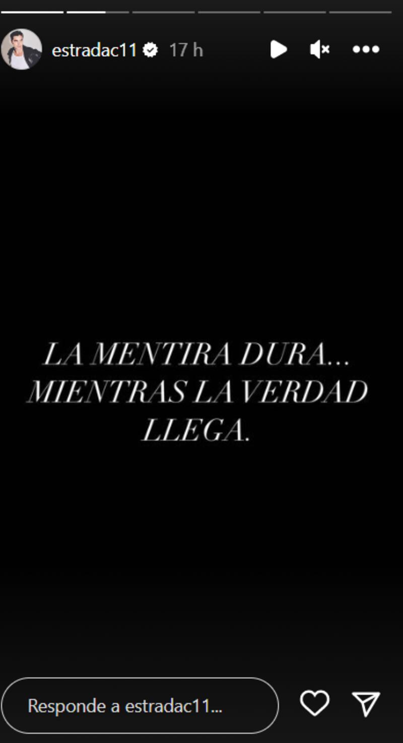 Foto: Captura storie Instagram @estradac11