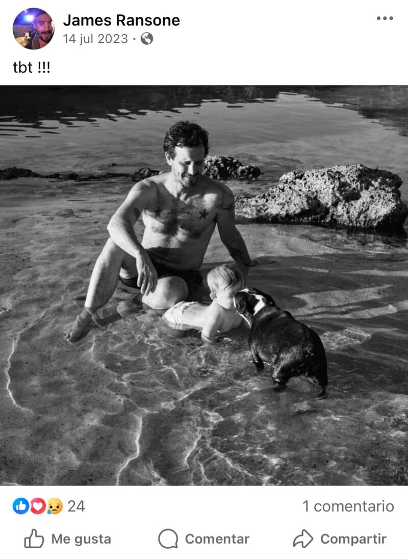 Última publicación de James Ransone en Facebook
