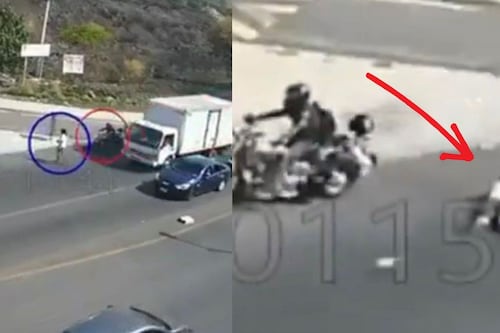 Video: Motociclista embiste a malabarista segundos después de terminar su show en el semáforo
