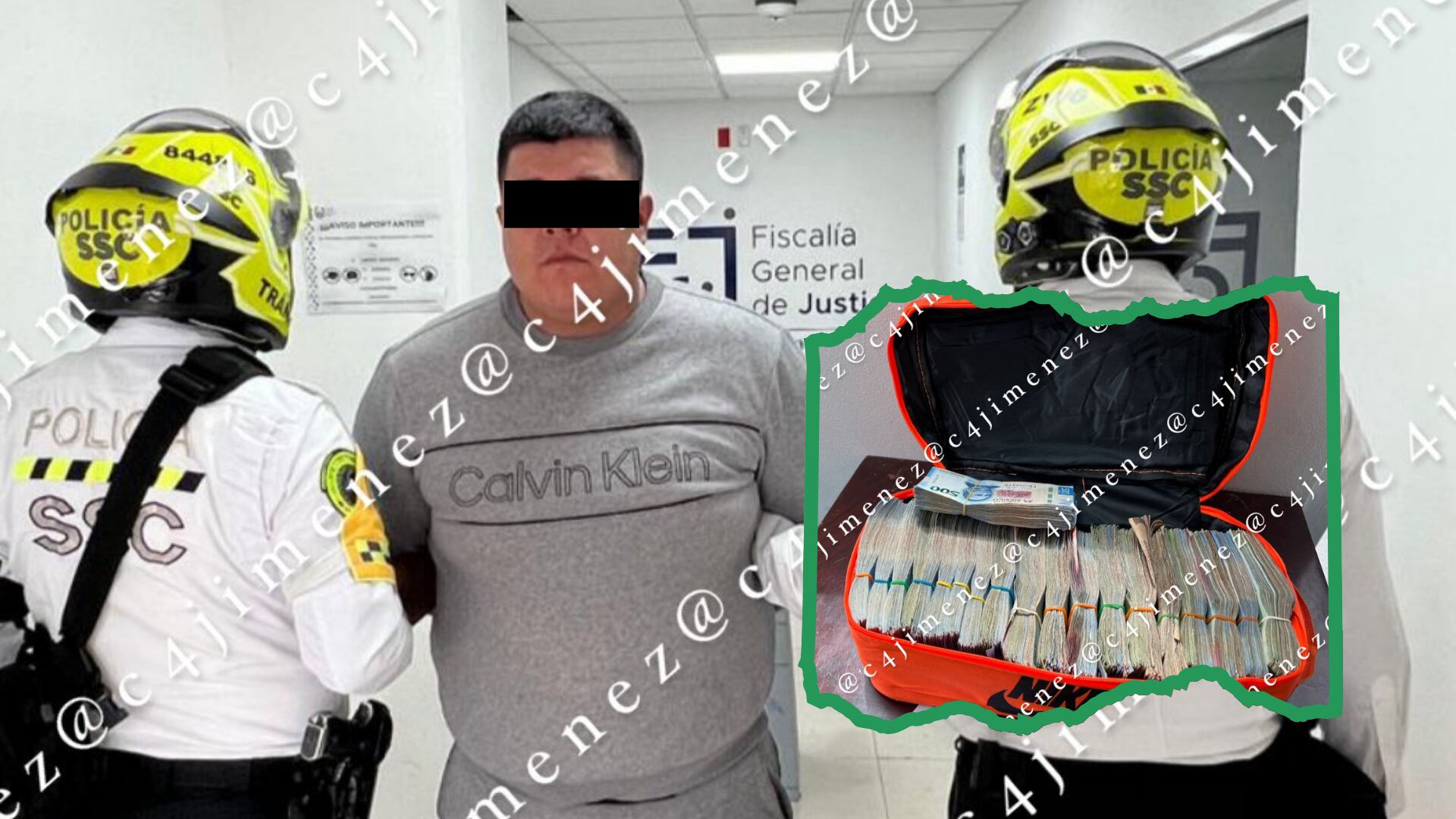 El joven de 29 años fue detenido luego de que oficiales notaran su actitud nerviosa tras detenerlo por circular sin casco.