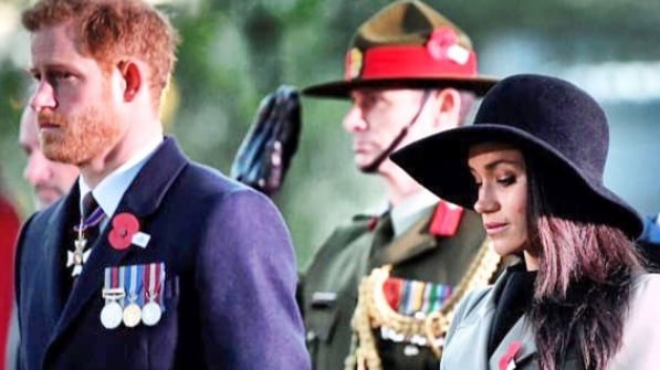 ¡Es el único igual a su madre!: El príncipe Harry acarició a un perrito durante actos en honor a la reina Isabel