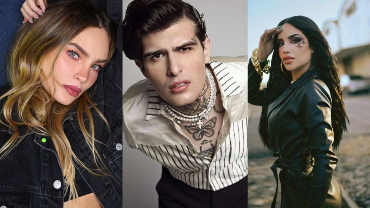 Belinda, Kim Loaiza y Adriel Favela juntos en el Michefest