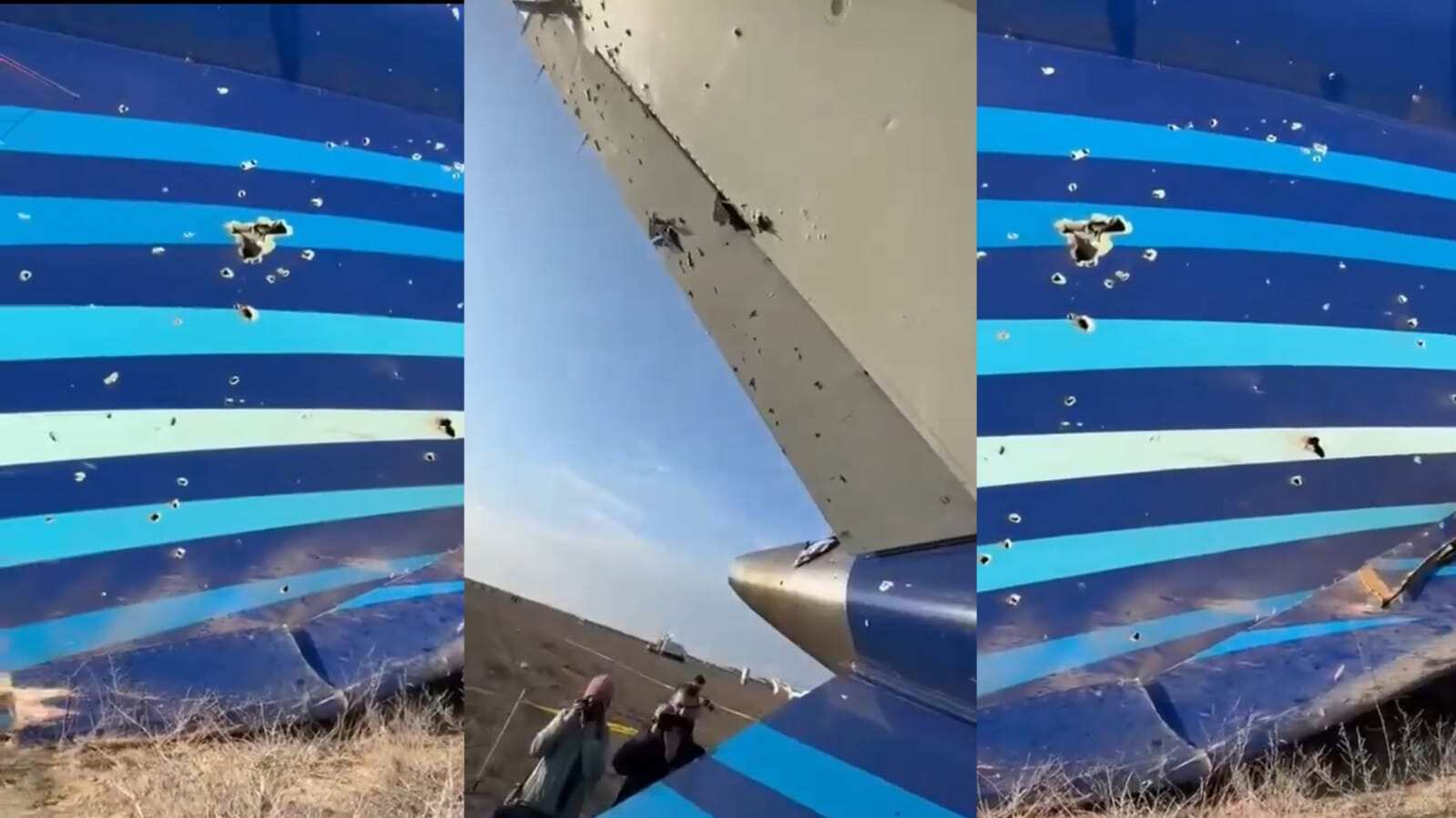 El avión caído de Kazajistán