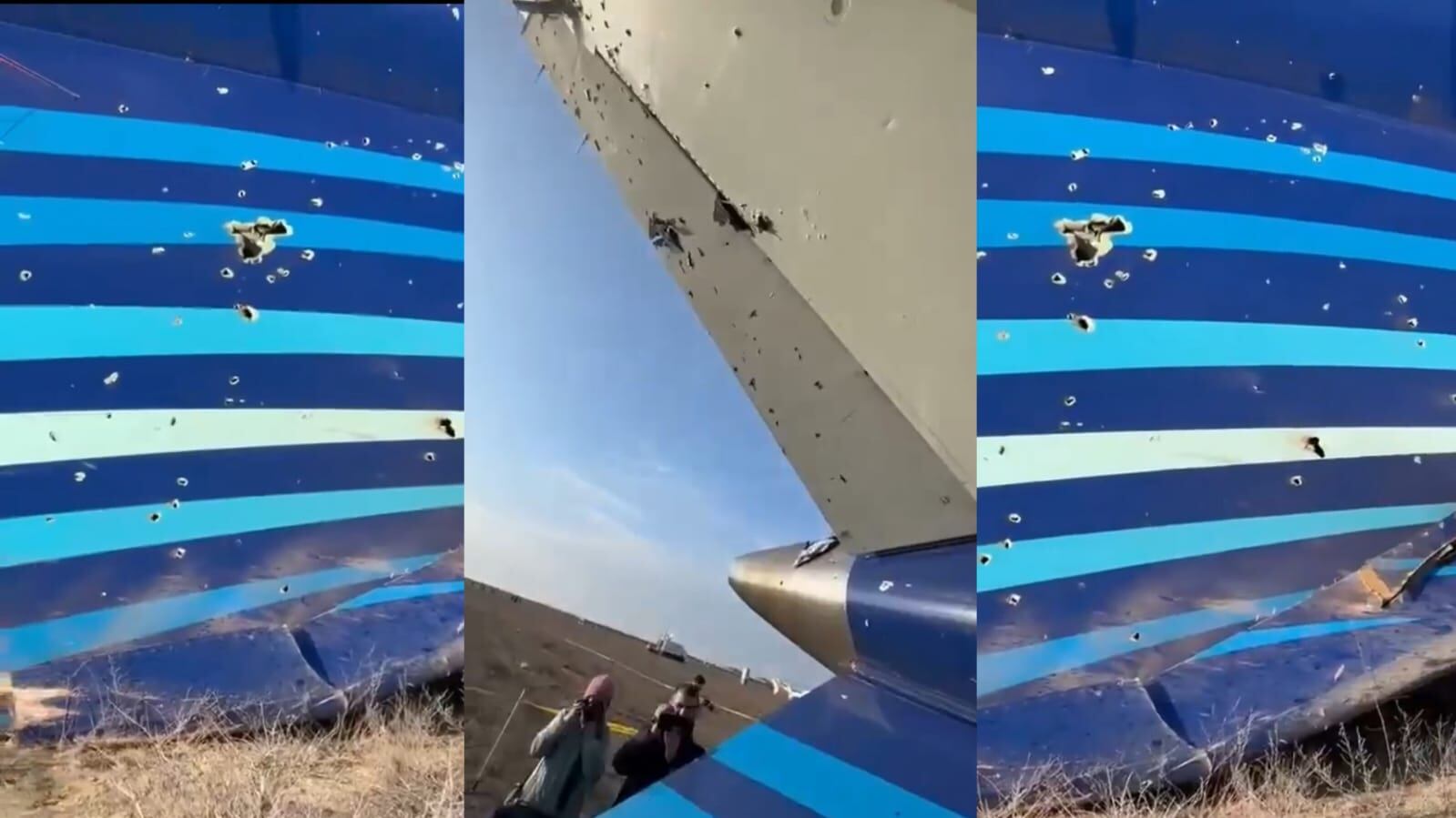 El avión caído de Kazajistán