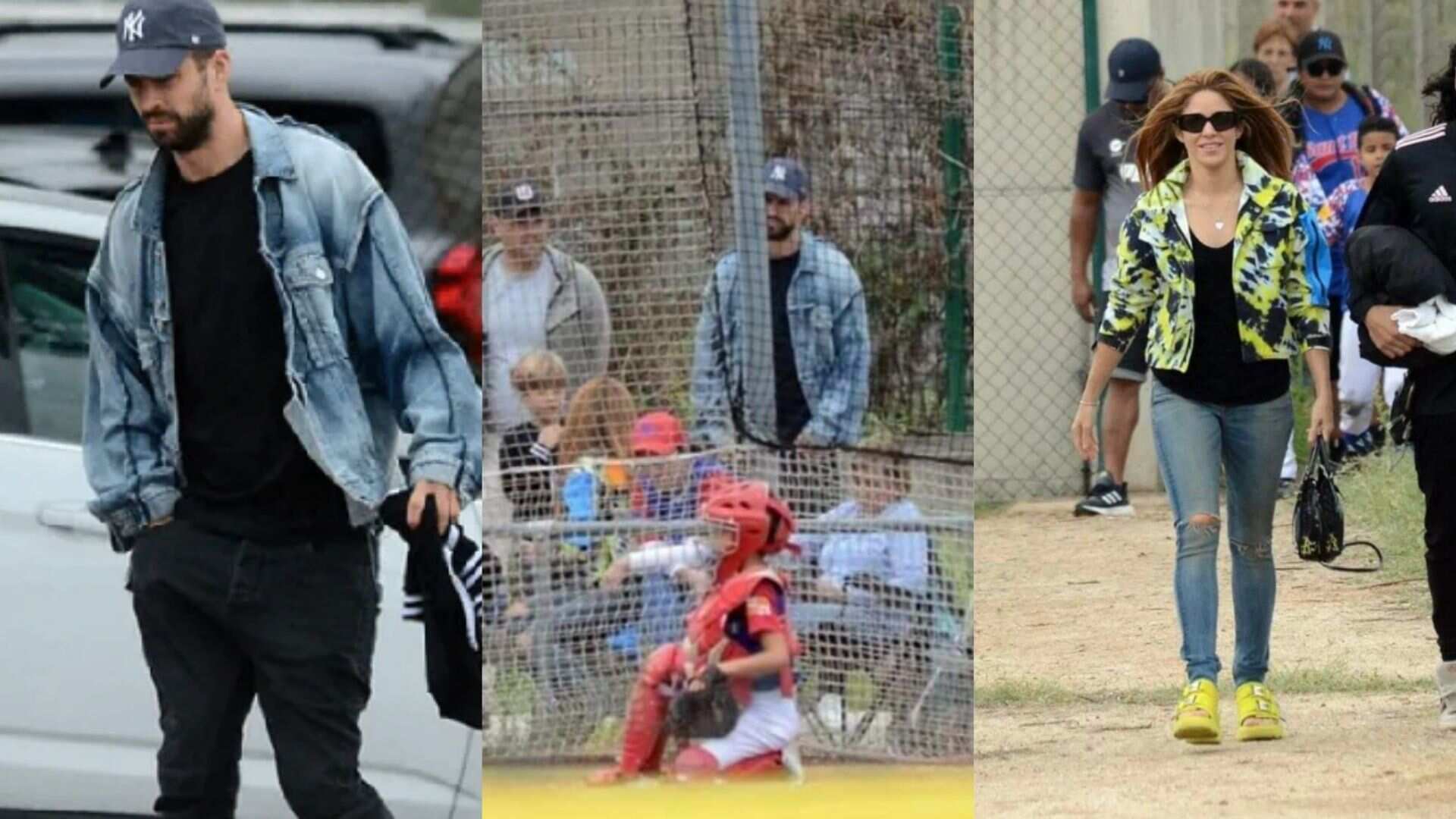 Shakira y Piqué compartiendo en un partido de su hijo.