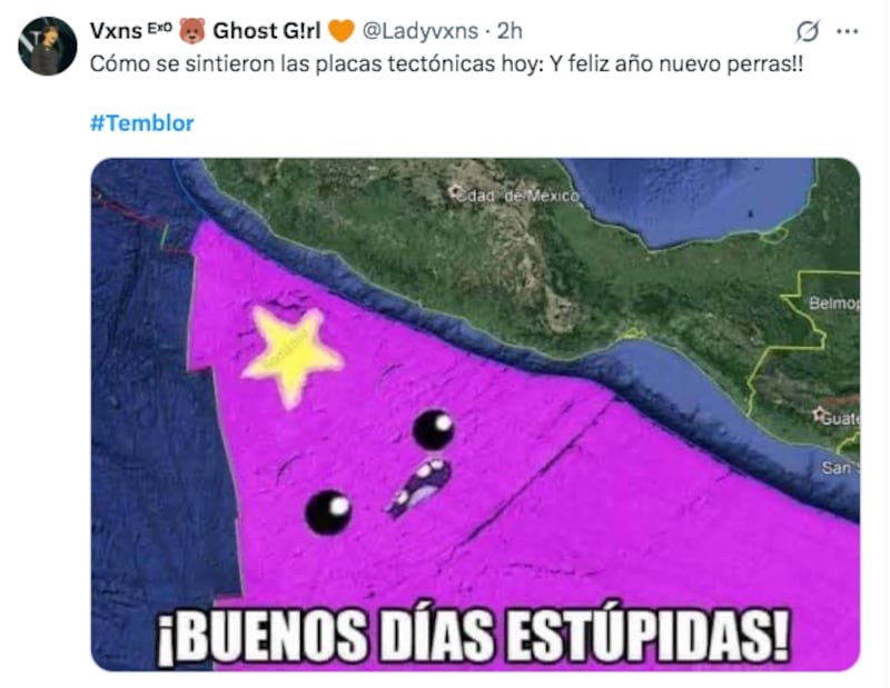 Memes sobre el sismo del 2 de enero de 2026