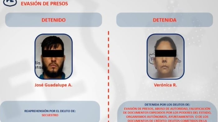 La captura de las dos personas se realizó la mañana de este sábado, pero hasta este domingo fue notificada.