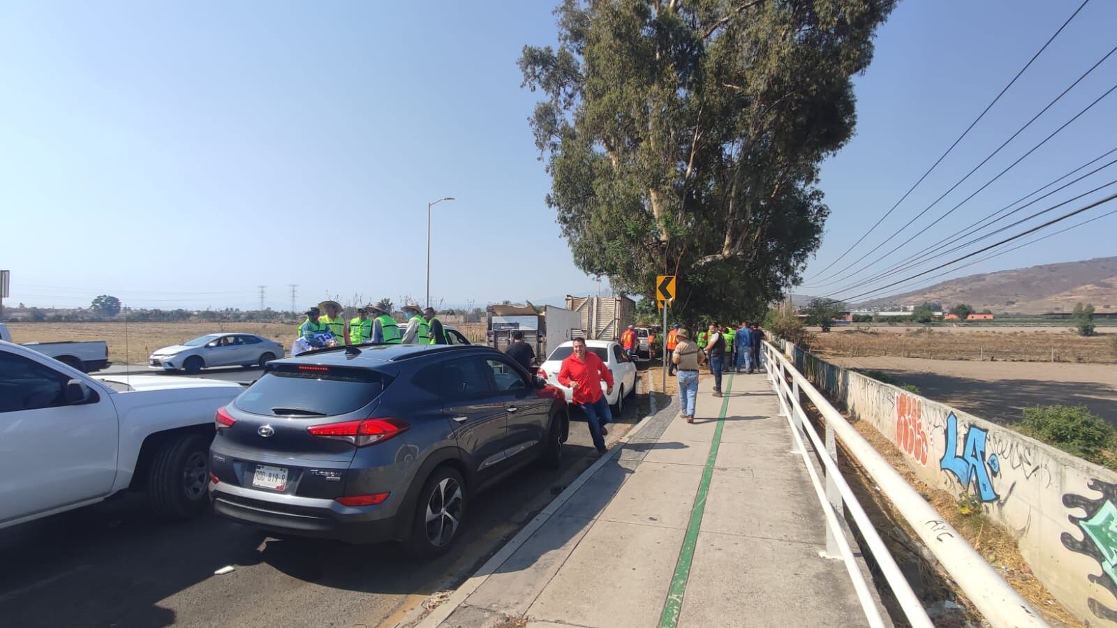Fueron en total 500 los trabajadores de este sector los que se manifestaron esta mañana en Tlajomulco.