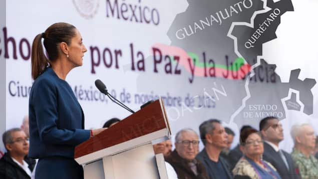 La presidenta de México presentó el plan Michoacán el domingo 9 de octubre de 2025.