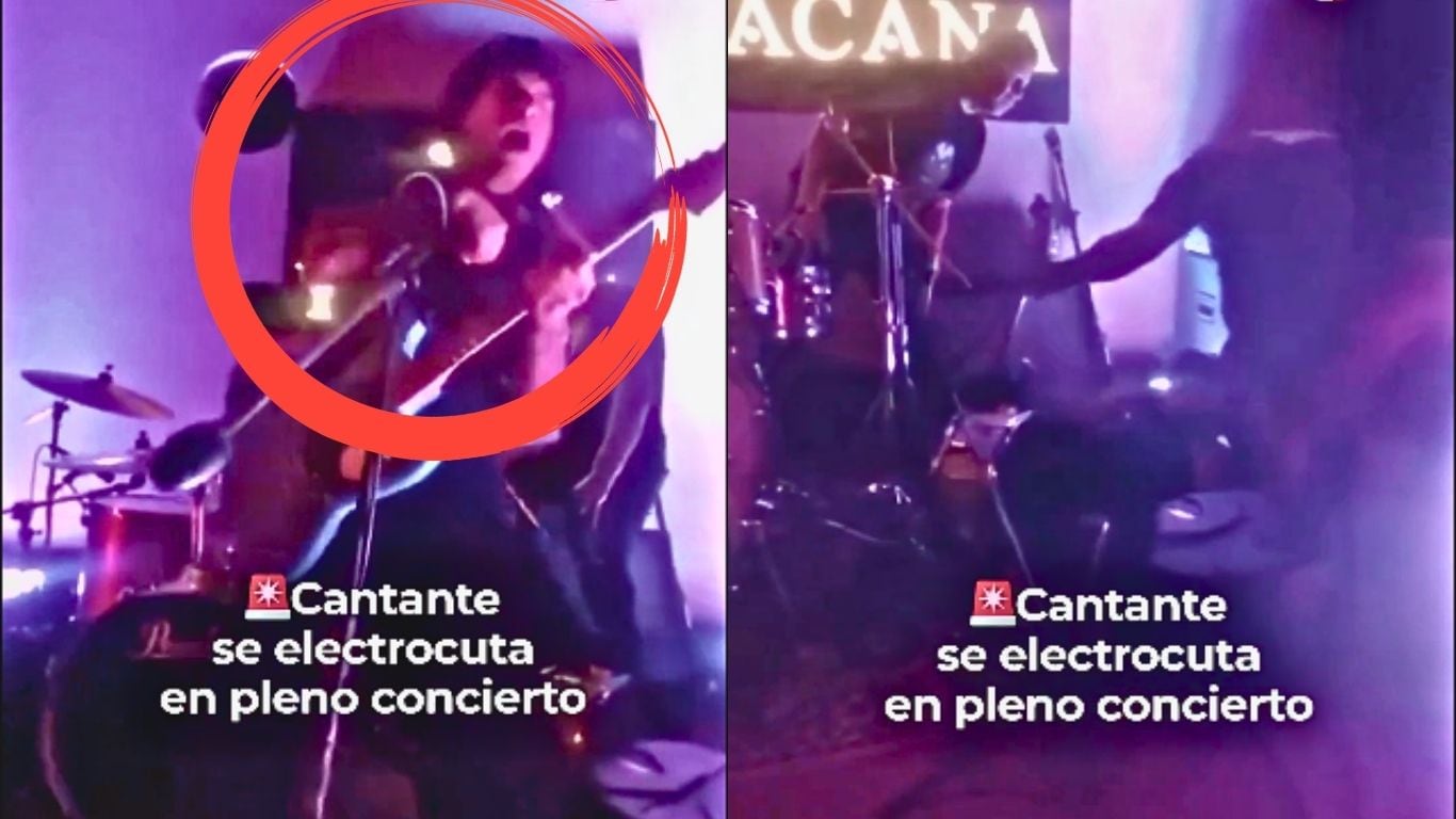 Famoso cantante se electrocuta en show en vivo